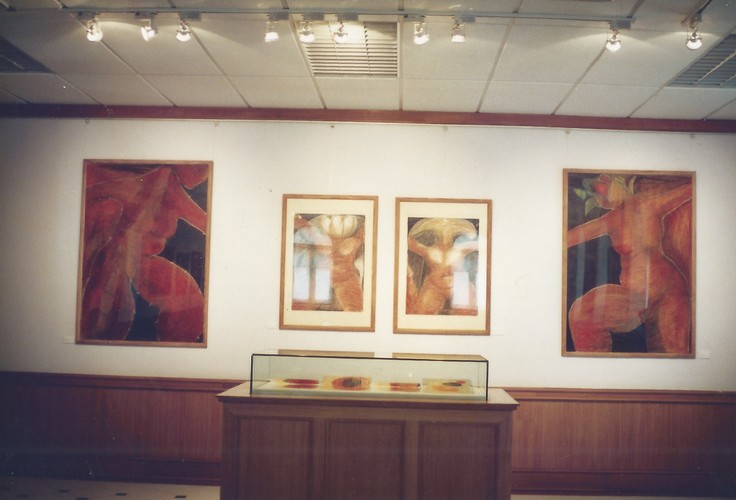 artworks installed in a gallery-like setting