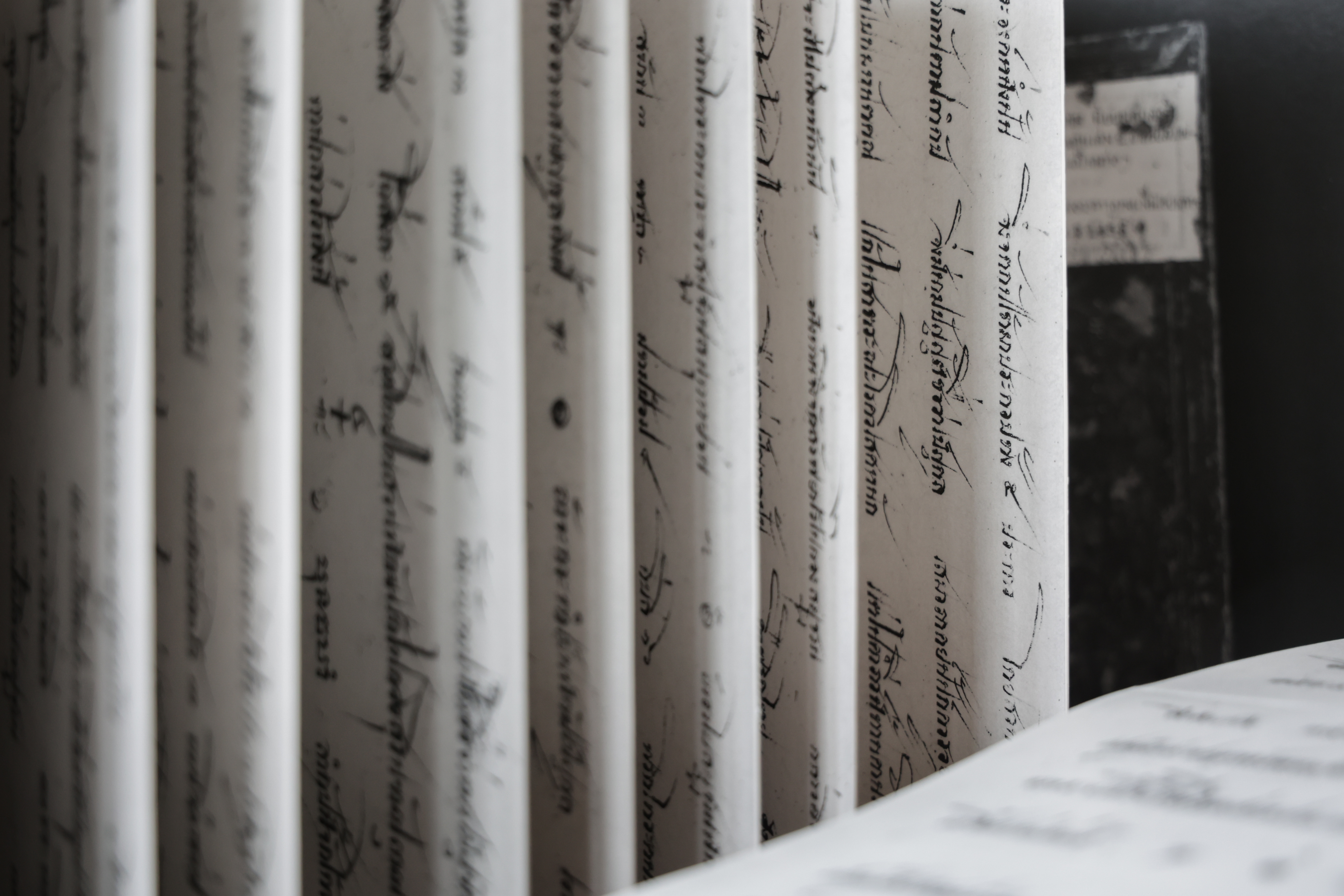 close up of book pages flipping