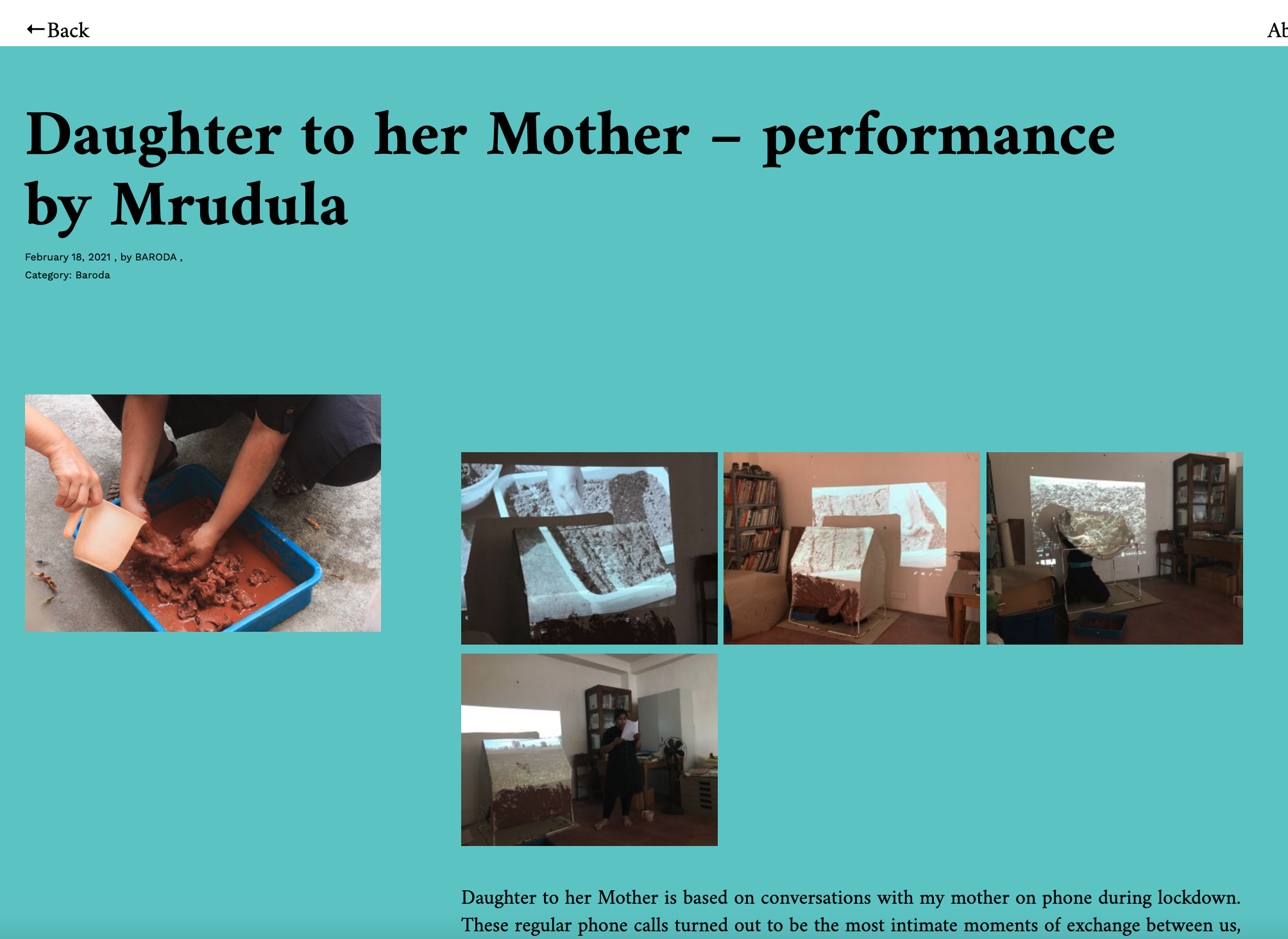 Gatherings Blog post for Mrudula performance in Baroda