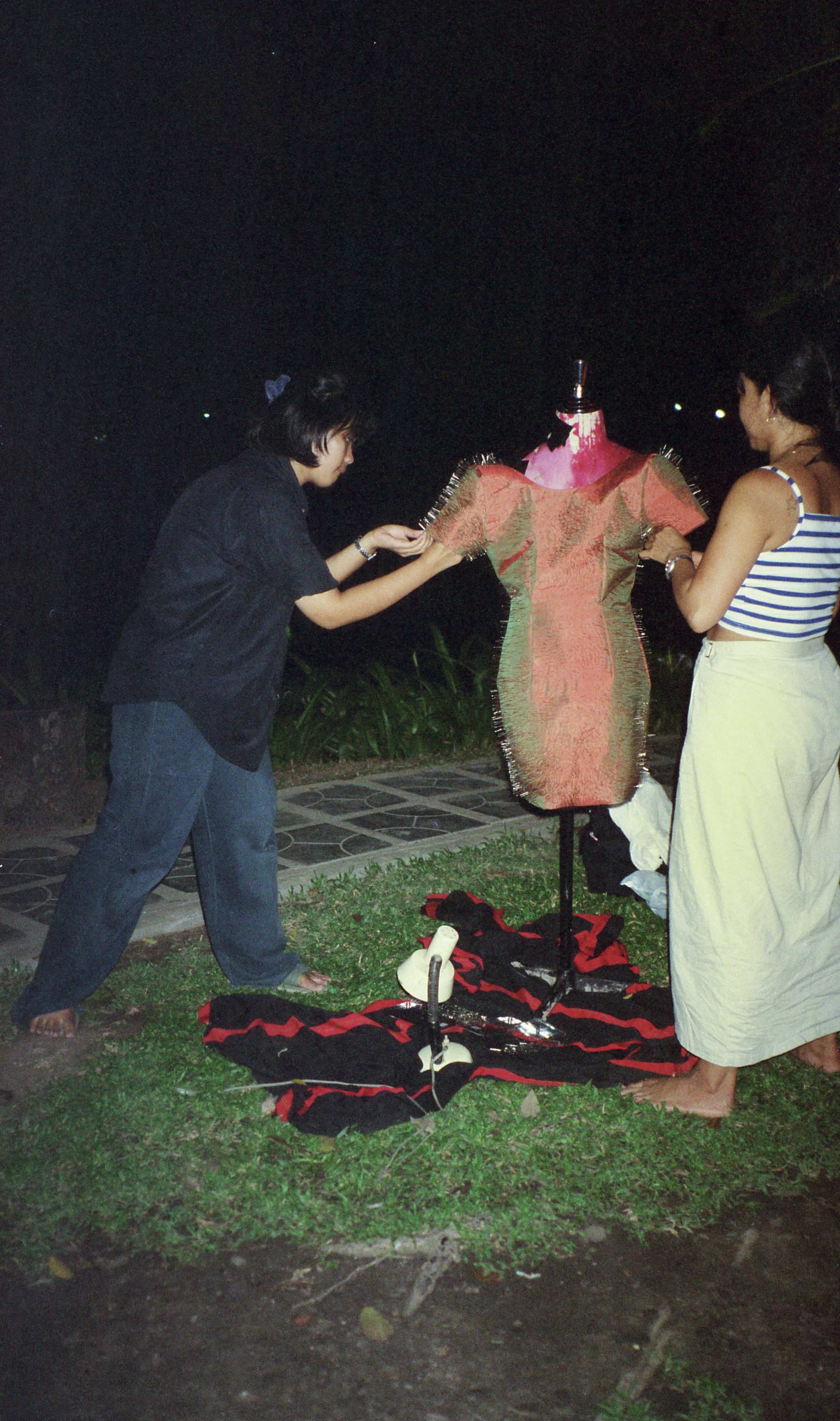 Thai Silk and Pins — Preparation (Set of 4 Photographs)