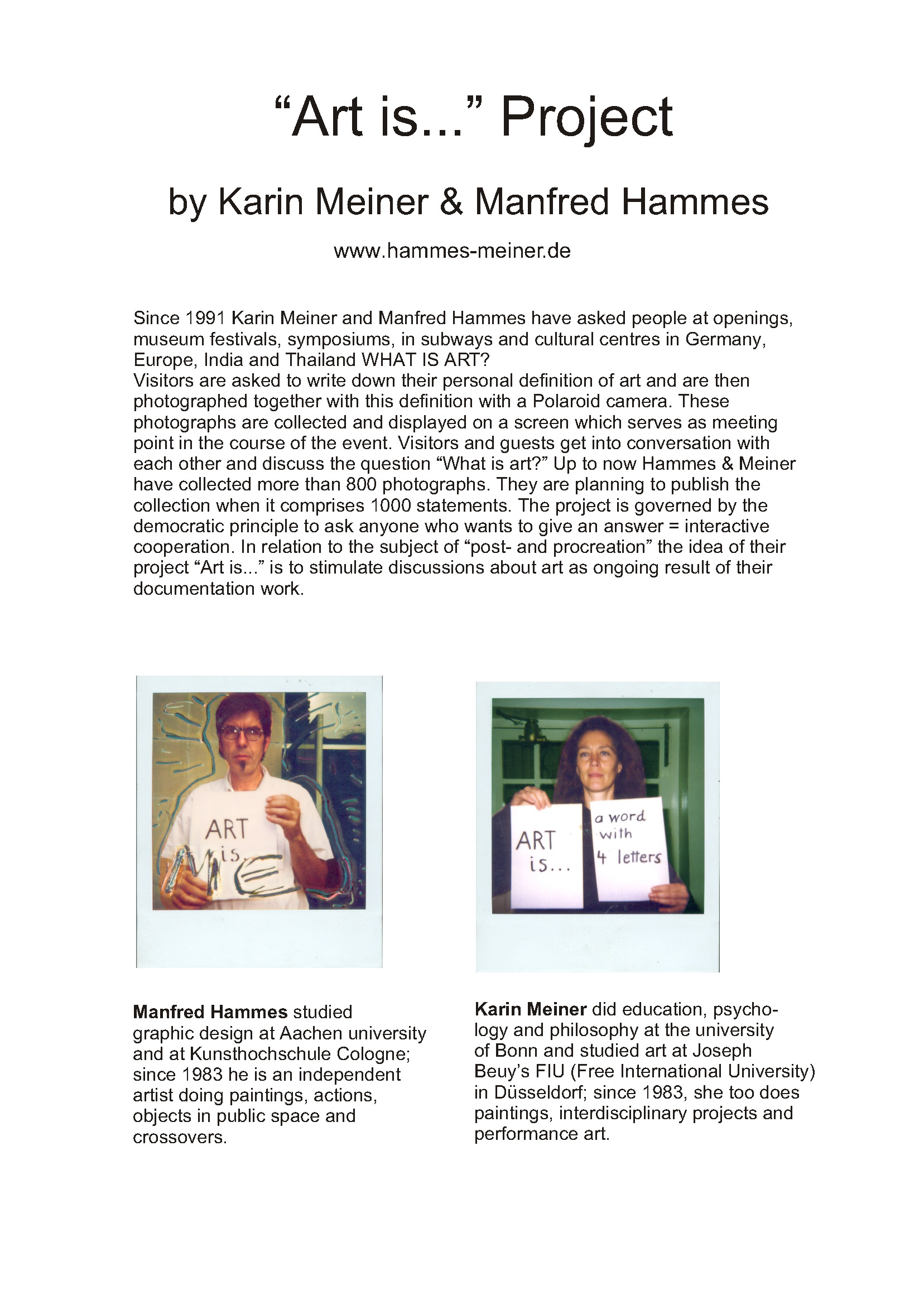 'Art is...' Project