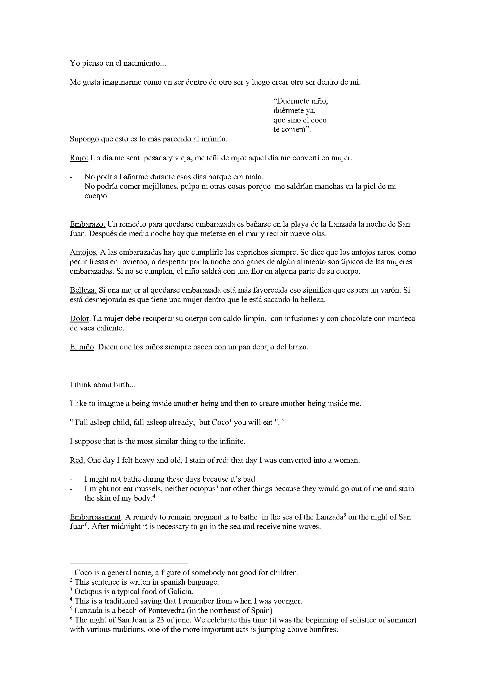 Artist Statement by Christina Gonzales Dominguez (Spanish Version)