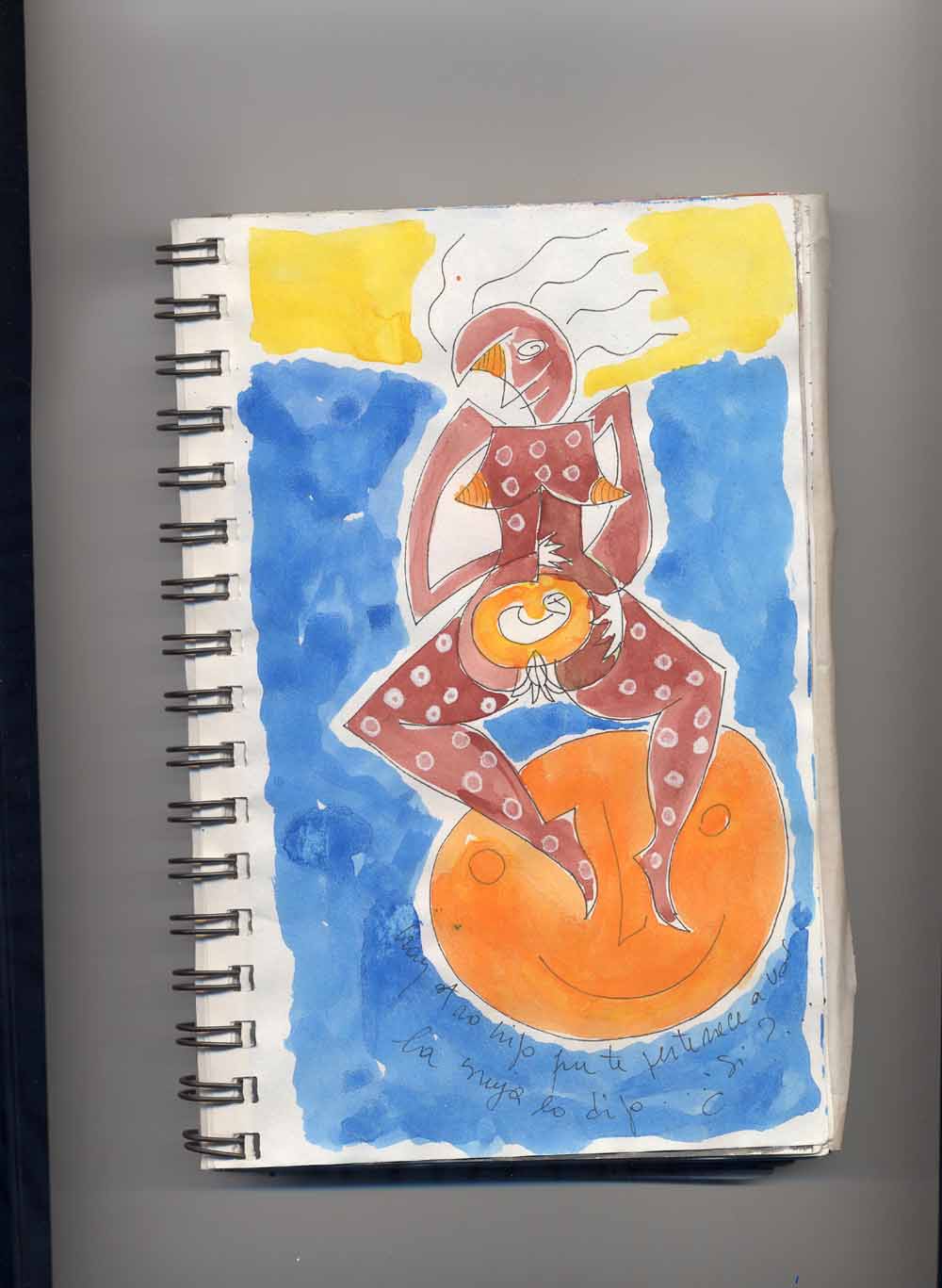 Page from Artist Diary of Cecilia Casamajor