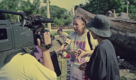 K.O. Being Interviewed (Set of 3 Photographs)