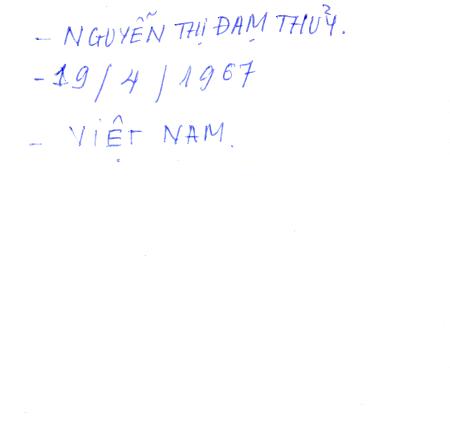 Portrait of Nguyen Dam Thuy (Front and Back of Photograph)